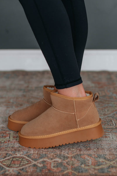 Chill Out Platform Boots - Camel