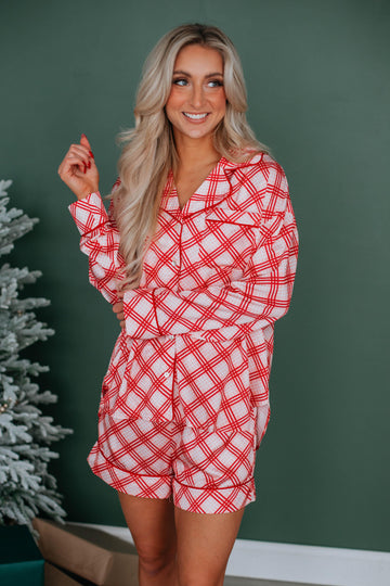 Christmas Morning Satin Pajama Shorts