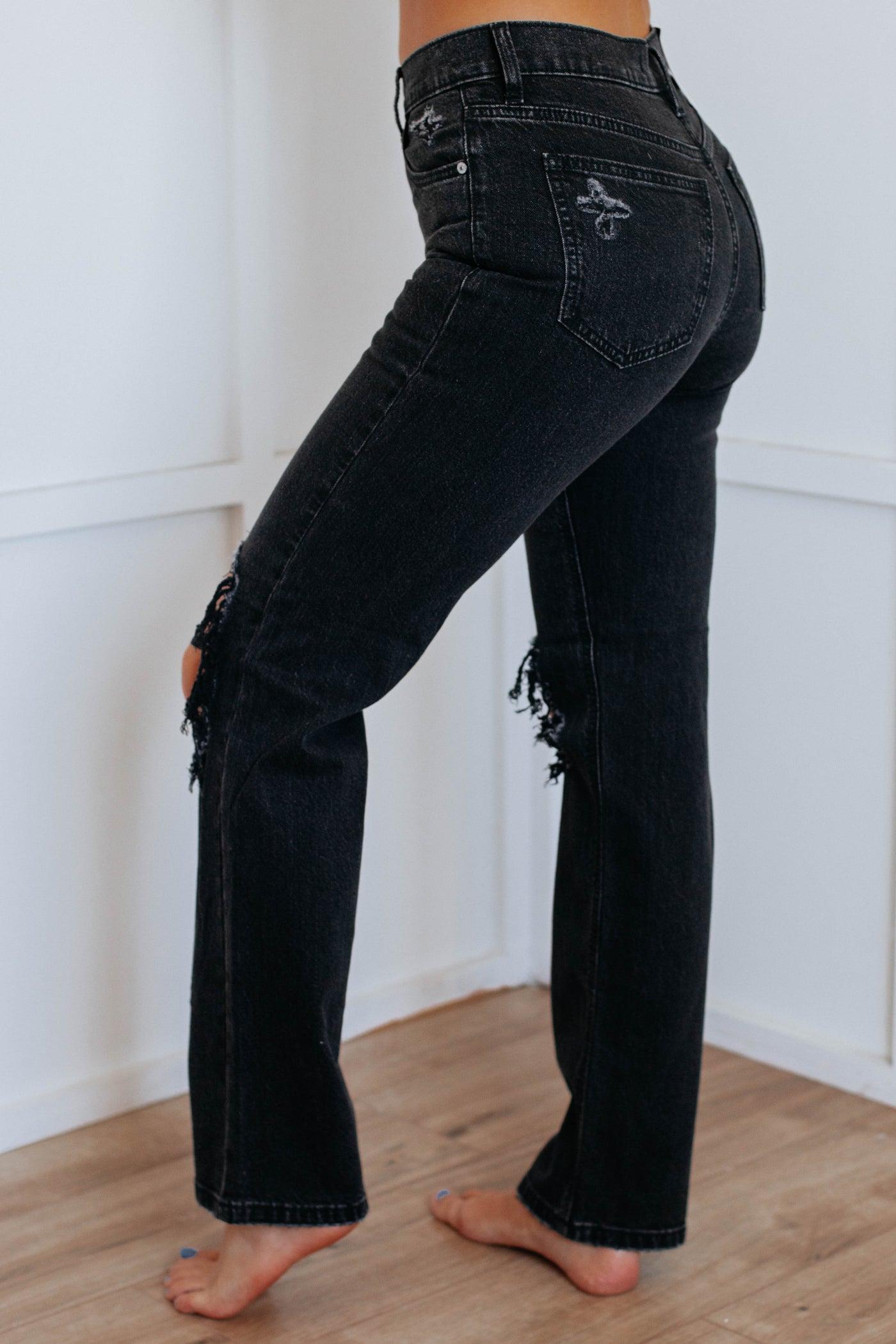 Codi 90's Eunina Dad Jeans - Black Wash