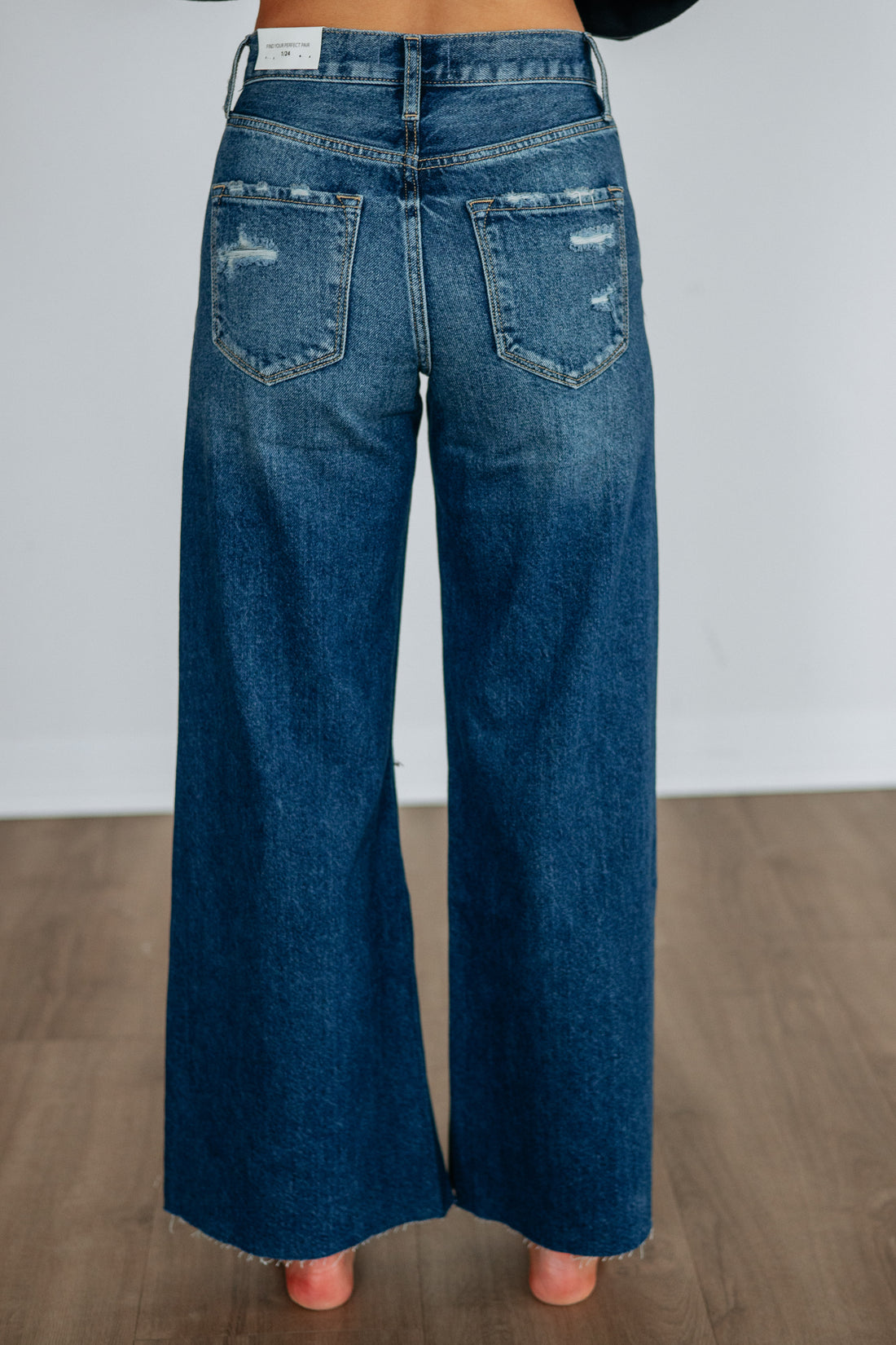 Paige Wide Leg Jeans - Dark Wash