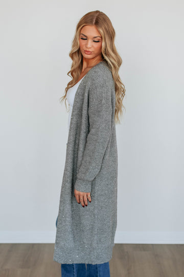 Confident & Classy Cardigan - Heather Grey