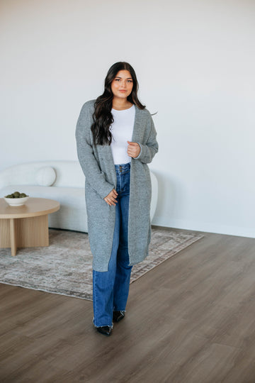 Confident & Classy Cardigan - Heather Grey
