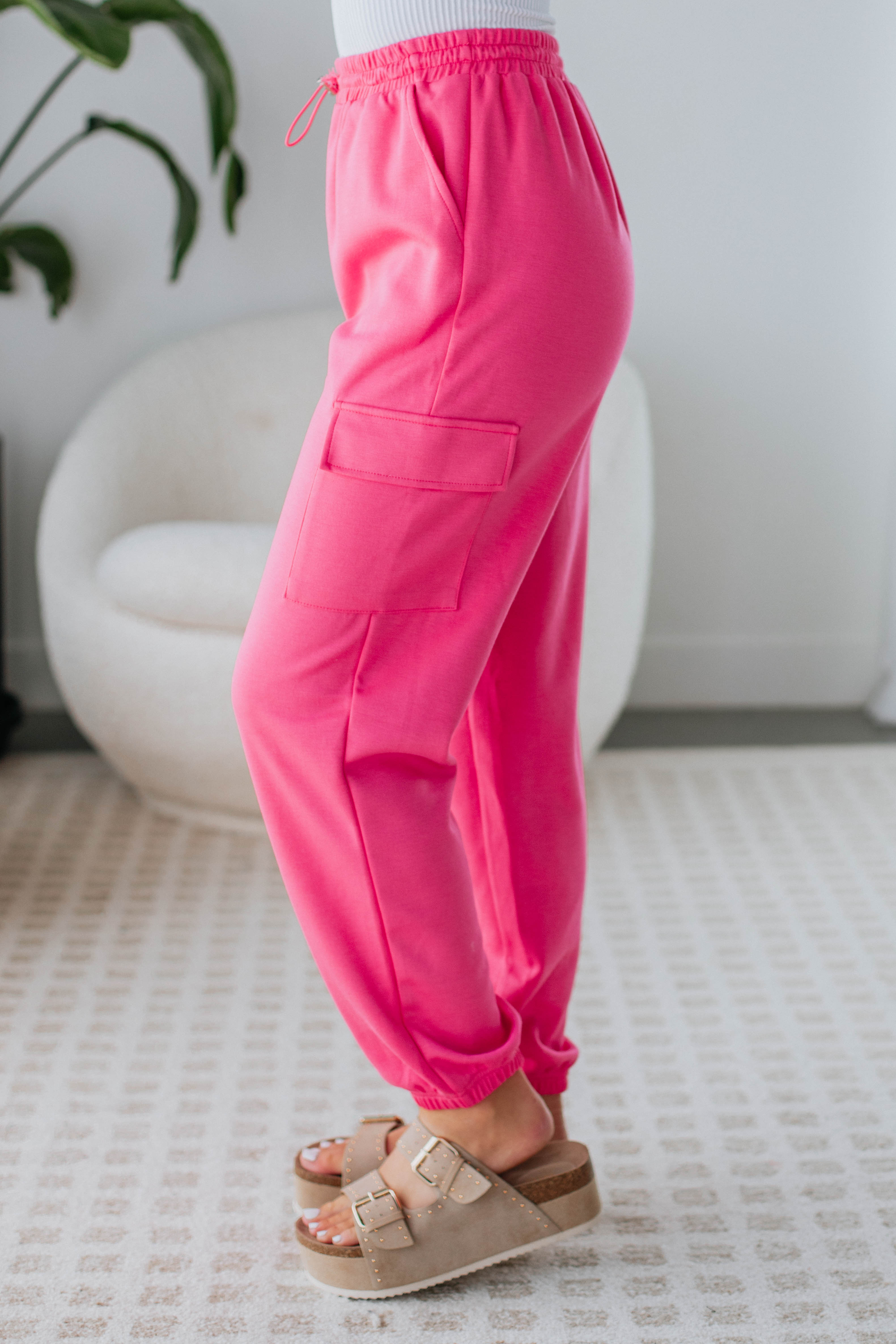 Corbin Cargo Joggers Hot Pink Wild Oak Boutique