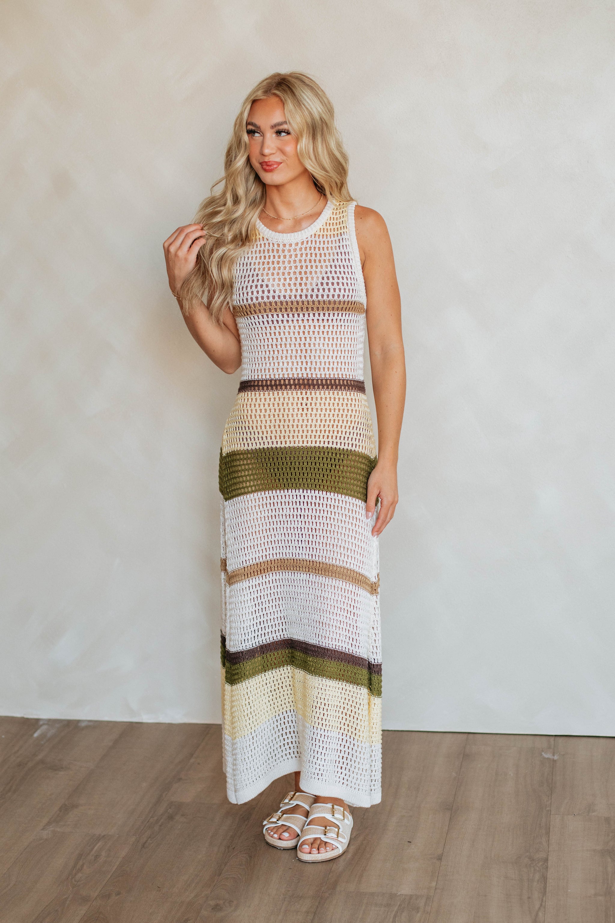 Suni Crochet Striped Dress Wild Oak Boutique Suni Crochet Striped Dress Wild Oak Boutique