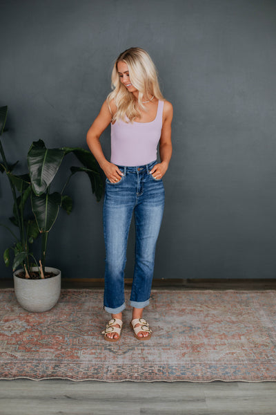 Dahlia Ribbed Bodysuit - Lavender