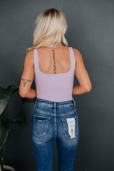 Dahlia Ribbed Bodysuit - Lavender
