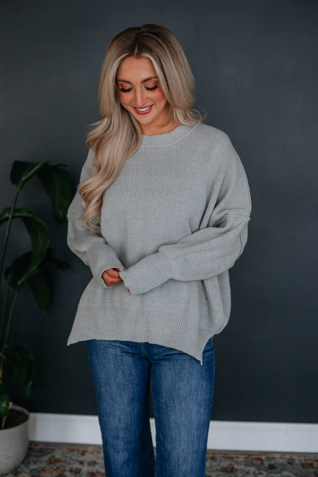 Dallas Oversized Sweater - Grey