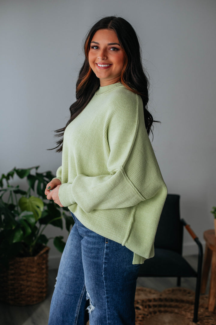 Dallas Oversized Sweater - Lime