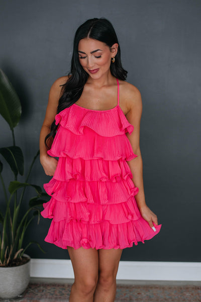 Dancing Queen Dress - Hot Pink