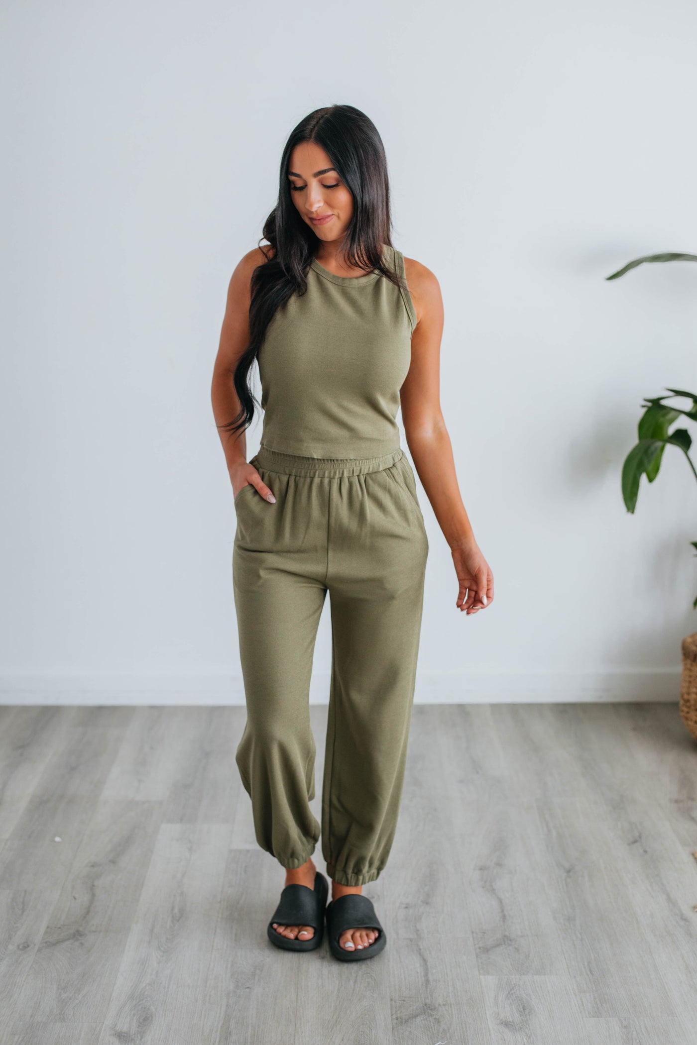 Dax Two-Piece Lounge Set - Olive