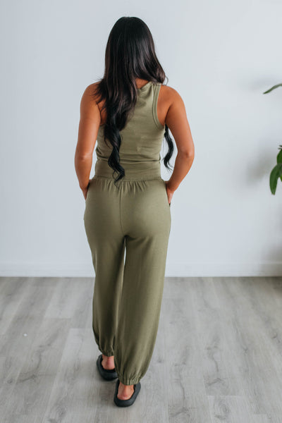 Dax Two-Piece Lounge Set - Olive