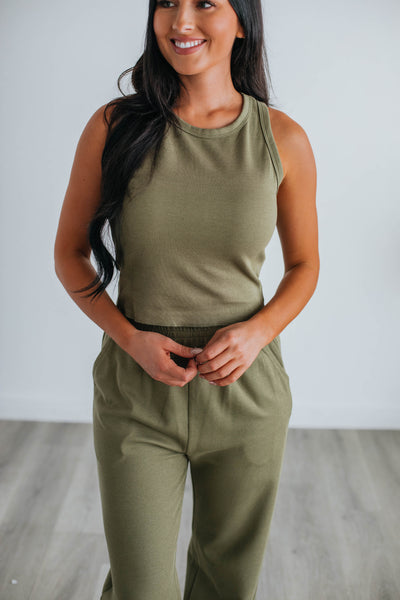 Dax Two-Piece Lounge Set - Olive