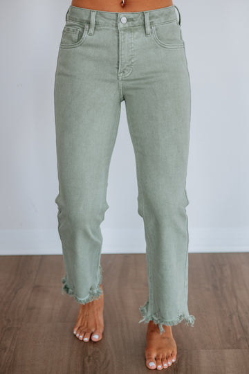 Neona Risen Jeans - Olive