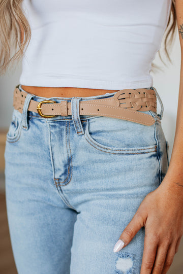 Dion Braided Belt - Khaki
