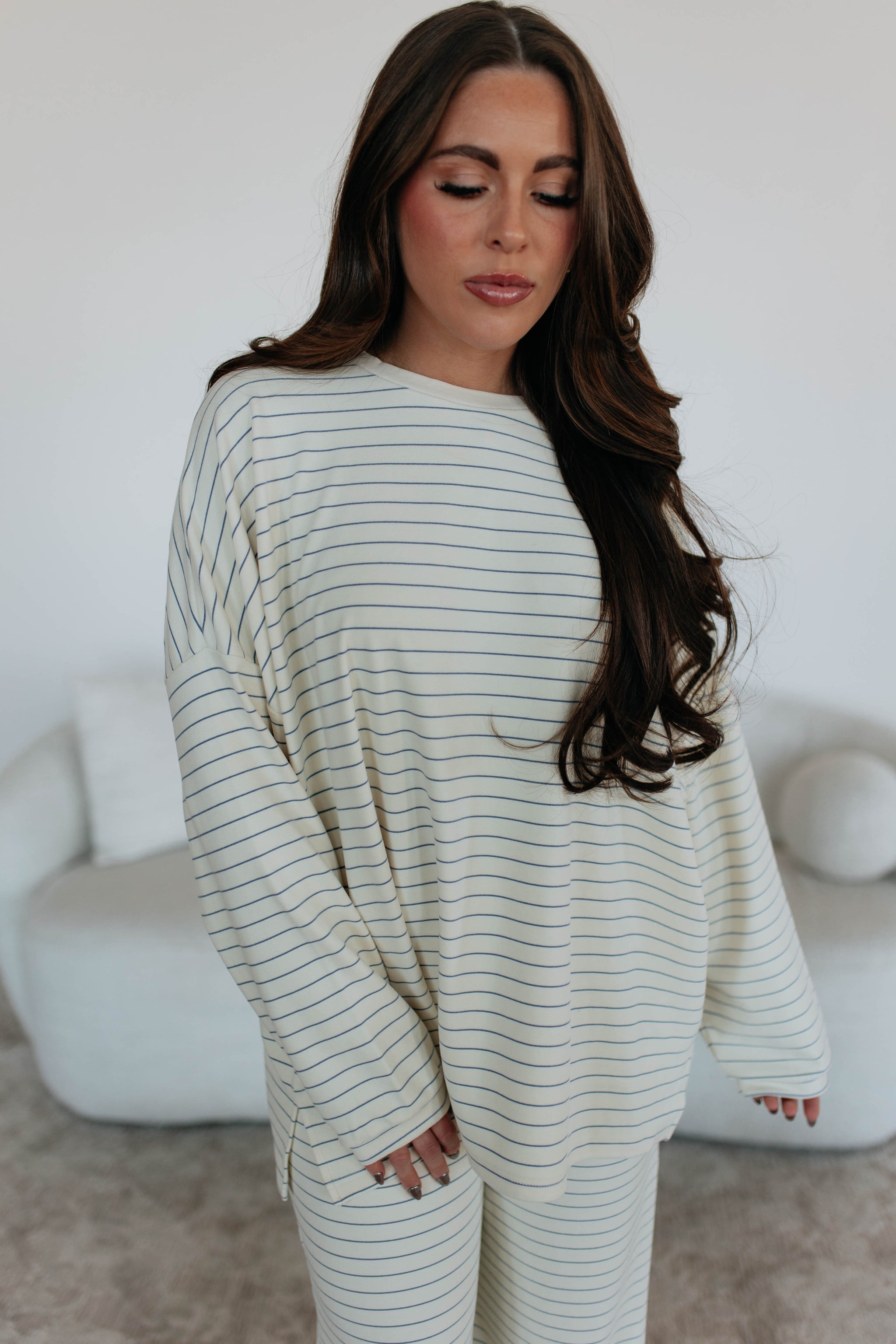 Cayla Striped Top - Cream Mix