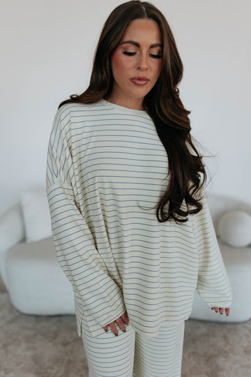 Cayla Striped Top - Cream Mix