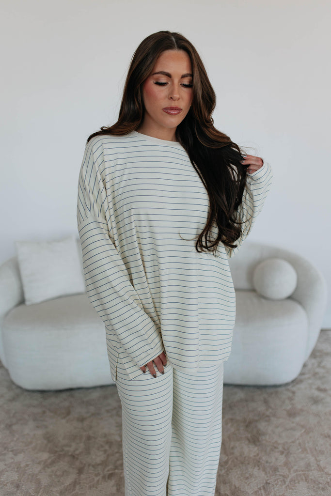 Cayla Striped Top - Cream Mix