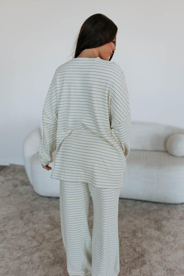 Cayla Striped Top - Cream Mix