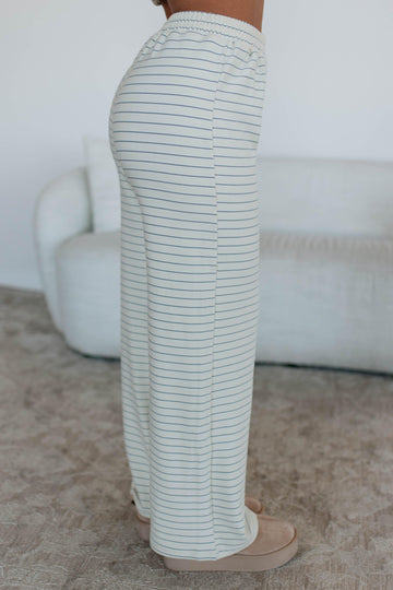 Cayla Striped Pants - Cream Mix