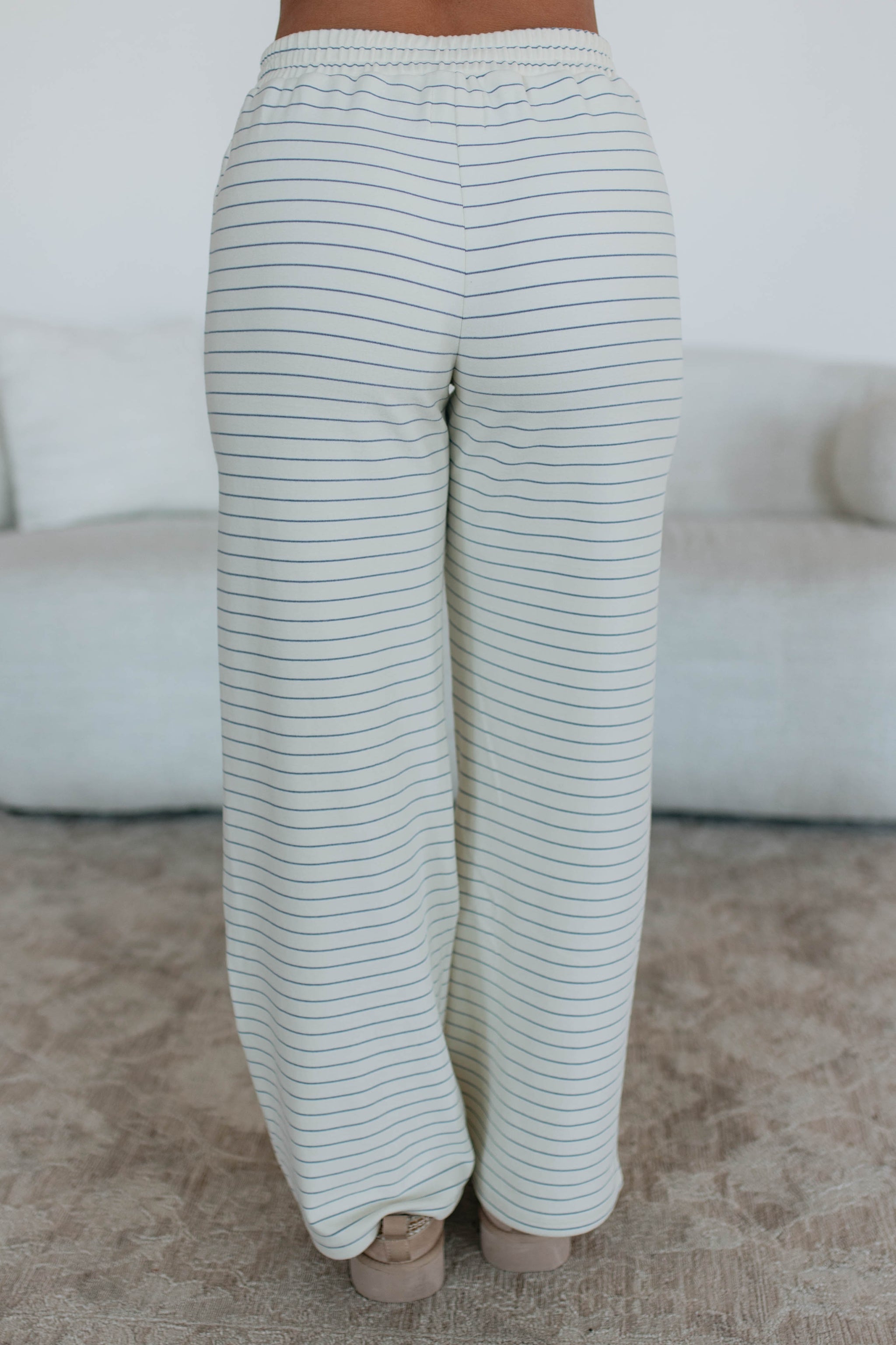Cayla Striped Pants - Cream Mix