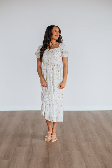 Joylin Floral Midi Dress - Sunflower Mix