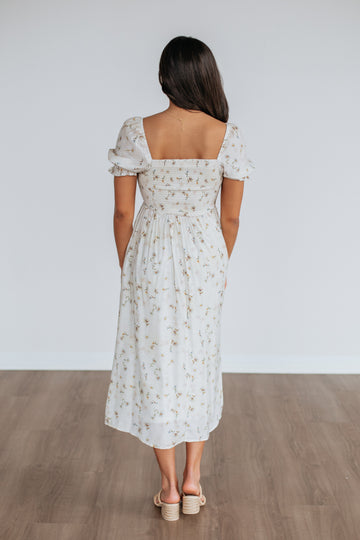 Joylin Floral Midi Dress - Sunflower Mix