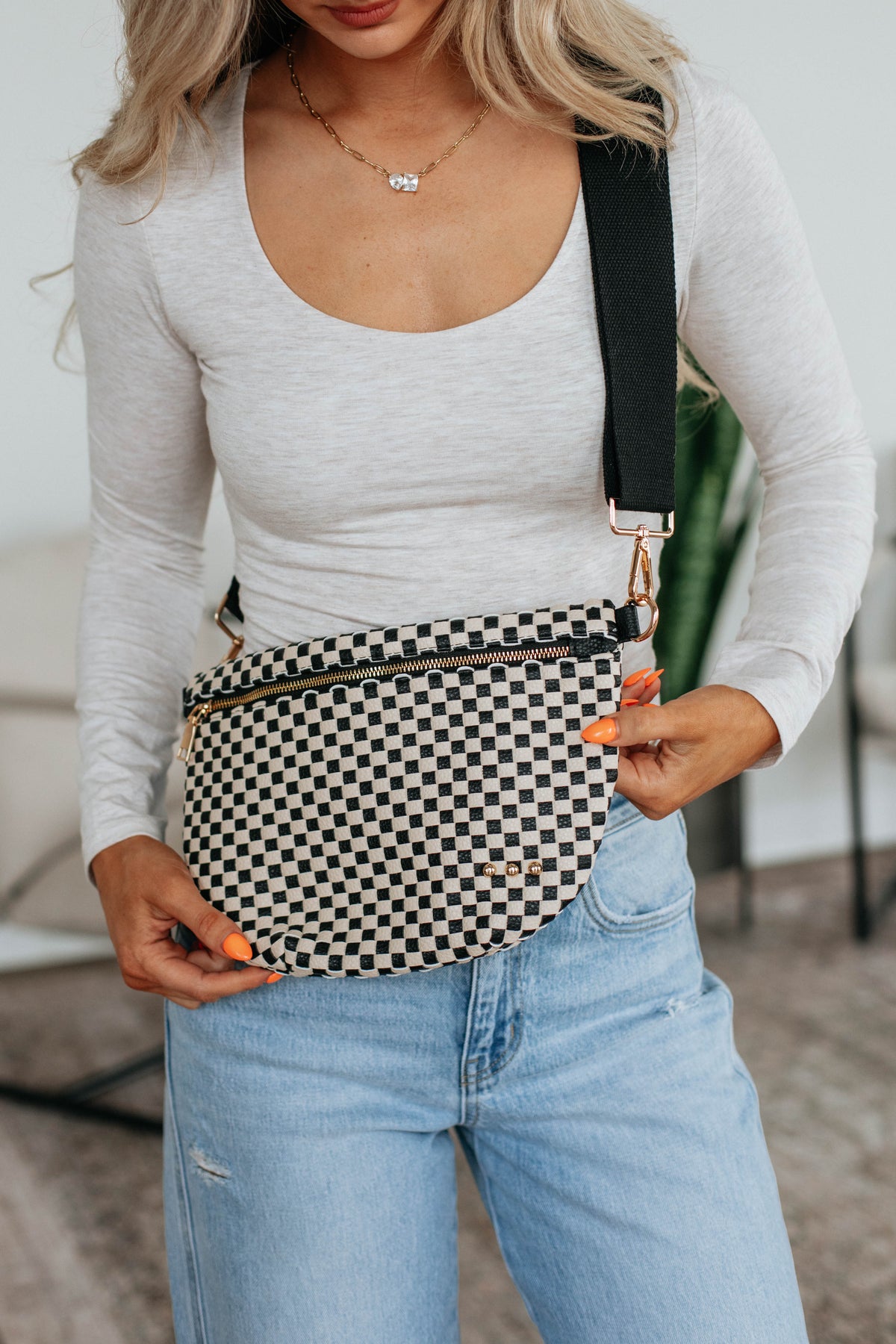 Patsy Checkered Bum Bag