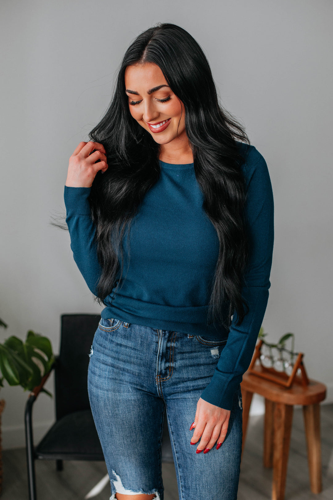 Eldridge Long Sleeve Top - Peacock