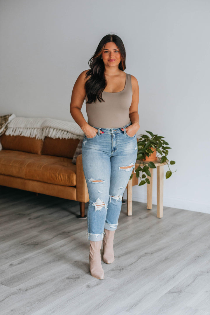 Elena Basic Bodysuit - Mocha