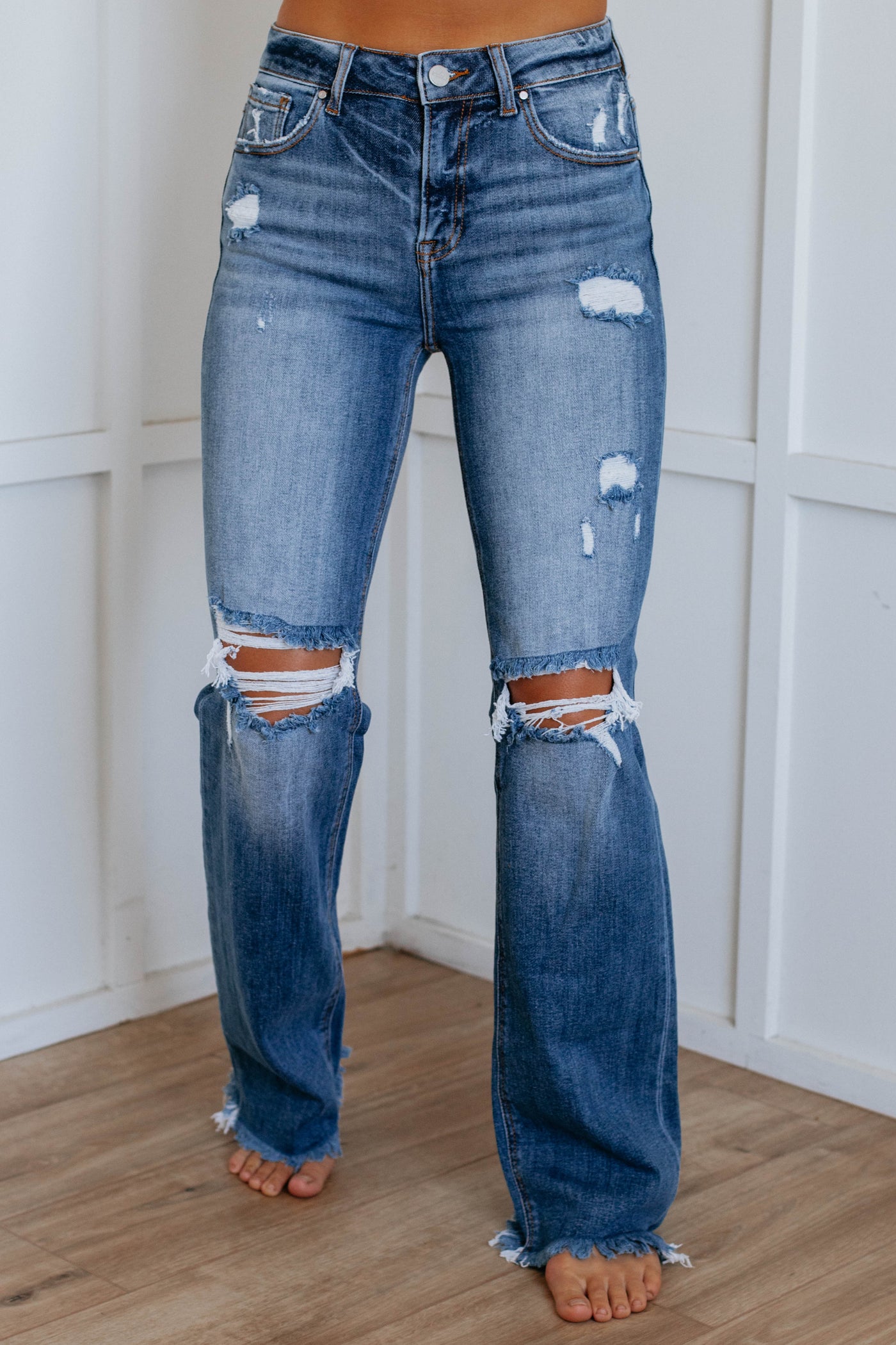 Eloise Risen Jeans - Dark Wash – Wild Oak Boutique