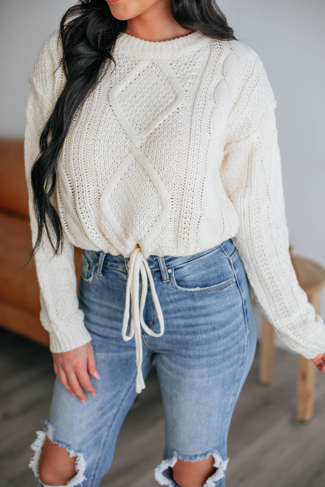 Elzie Cable Knit Sweater