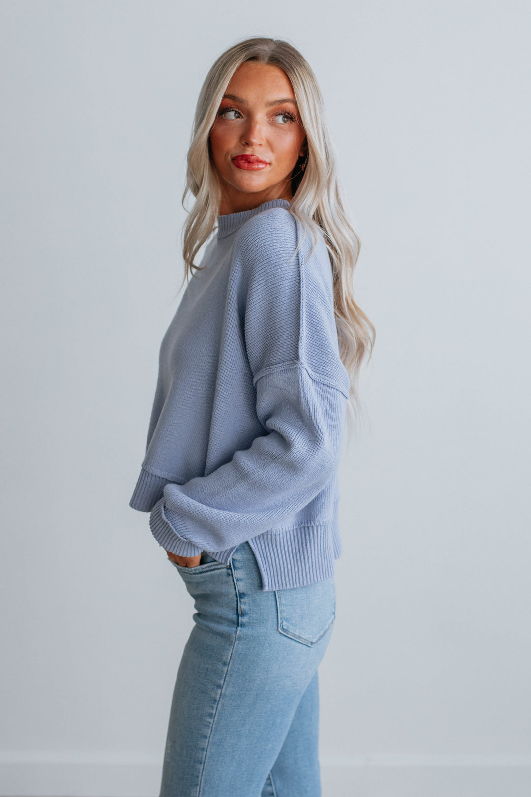 Embrie Sweater - Powder Blue
