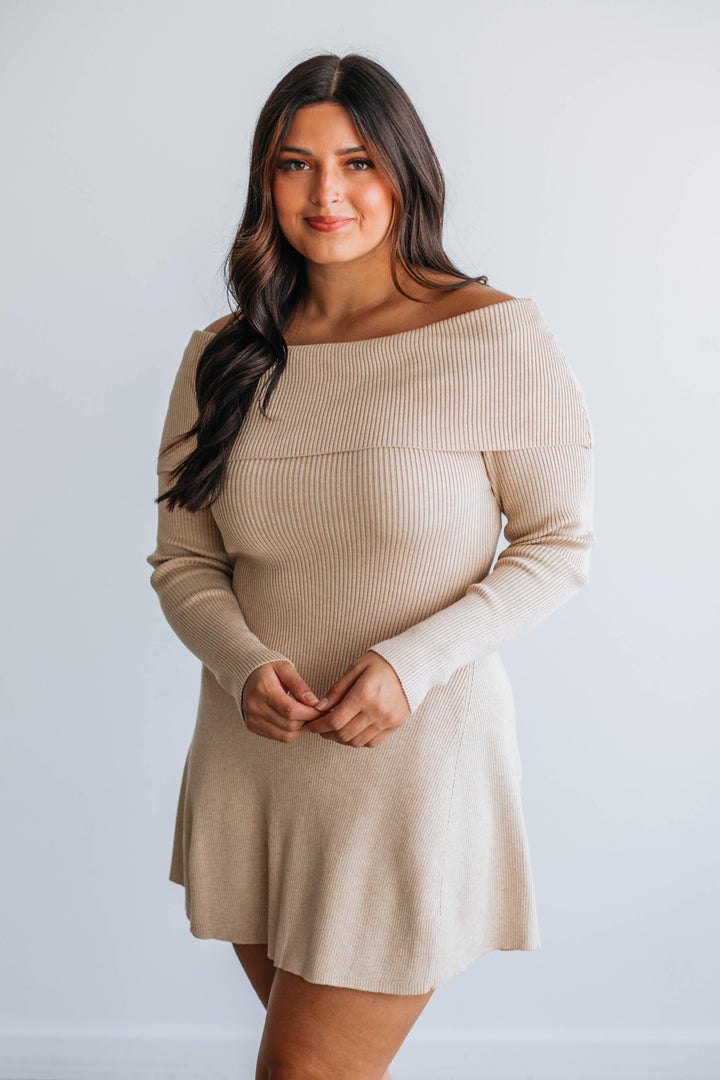 Emily Sweater Dress - Natural