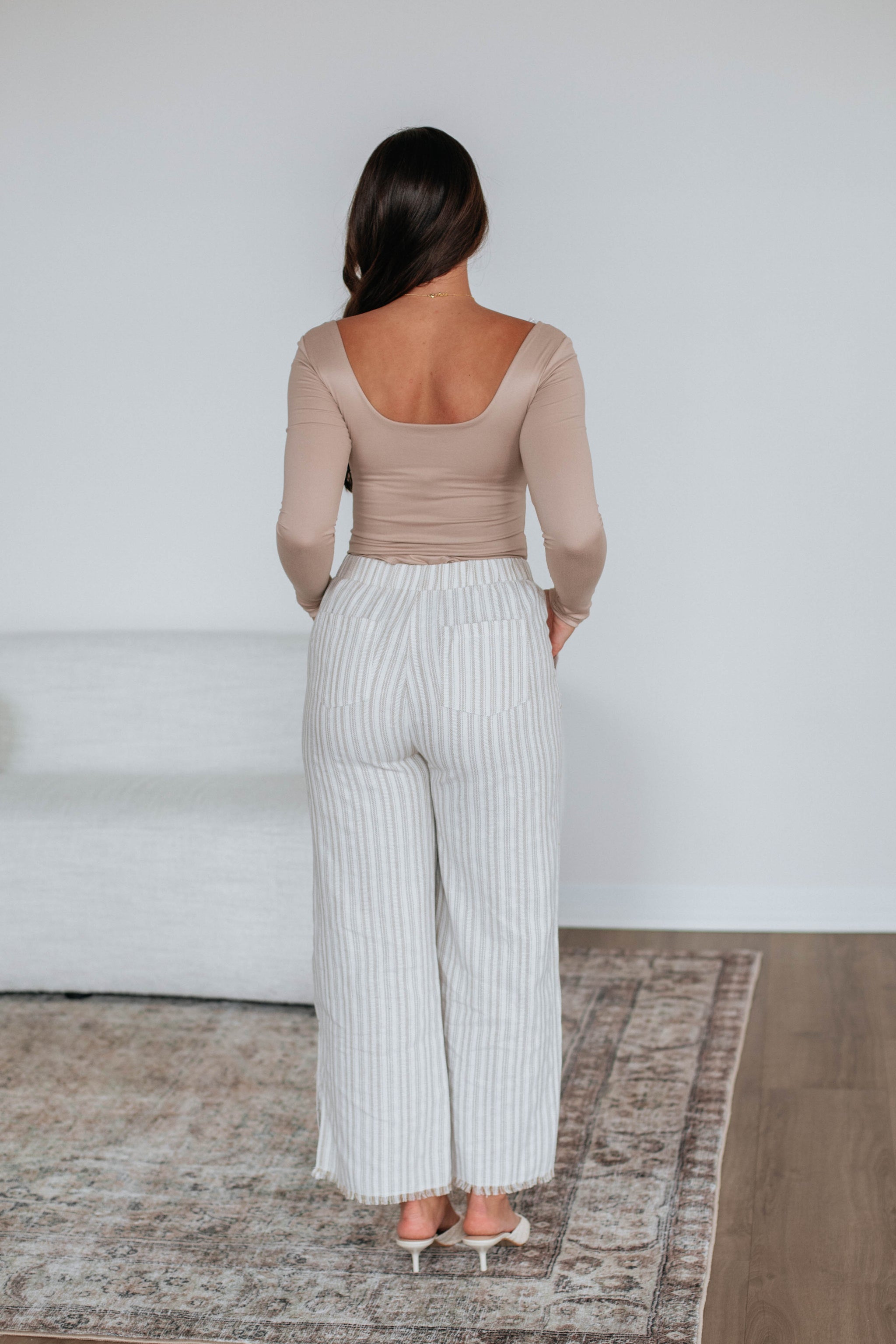 Emmaly Striped Linen Pants