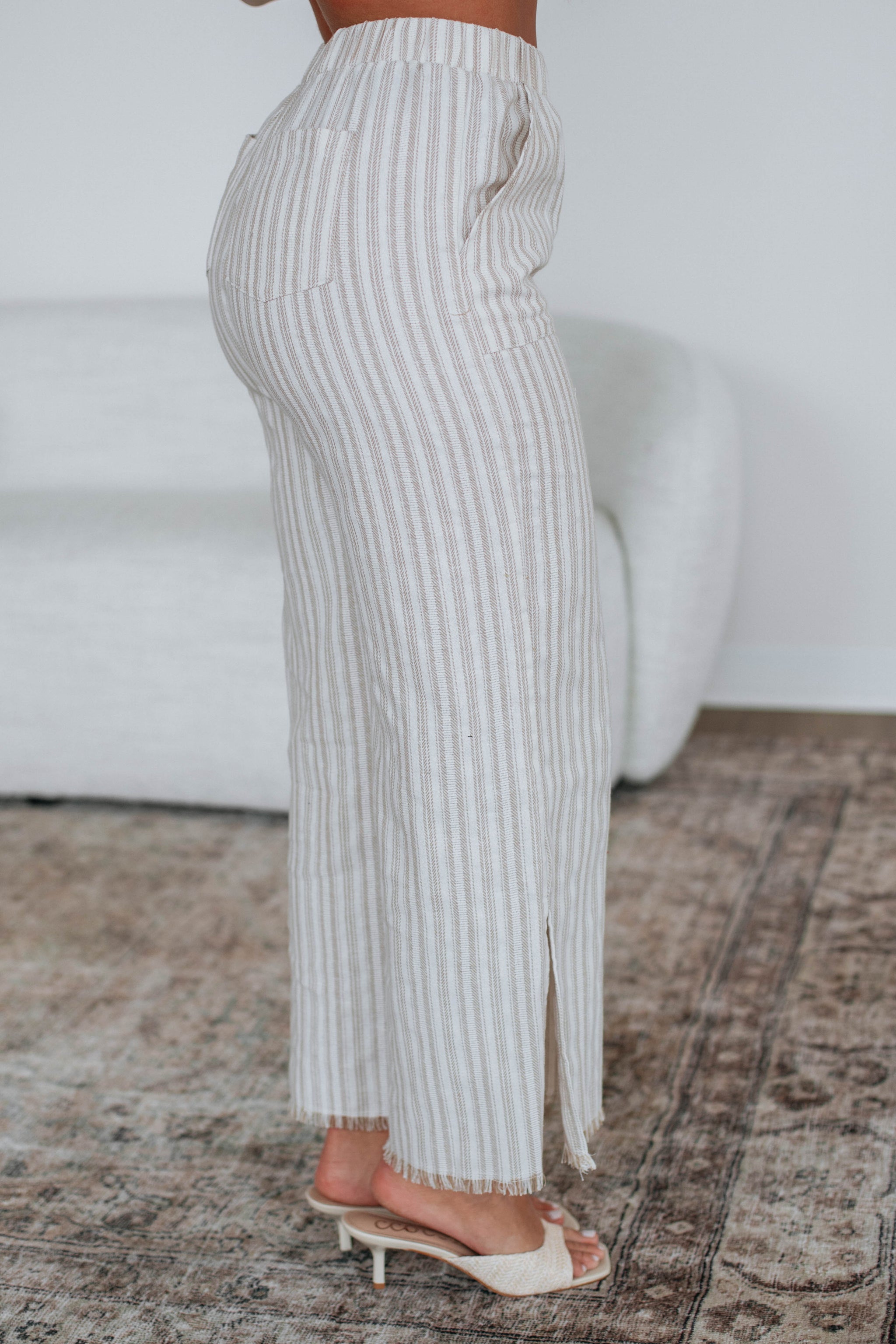 Emmaly Striped Linen Pants
