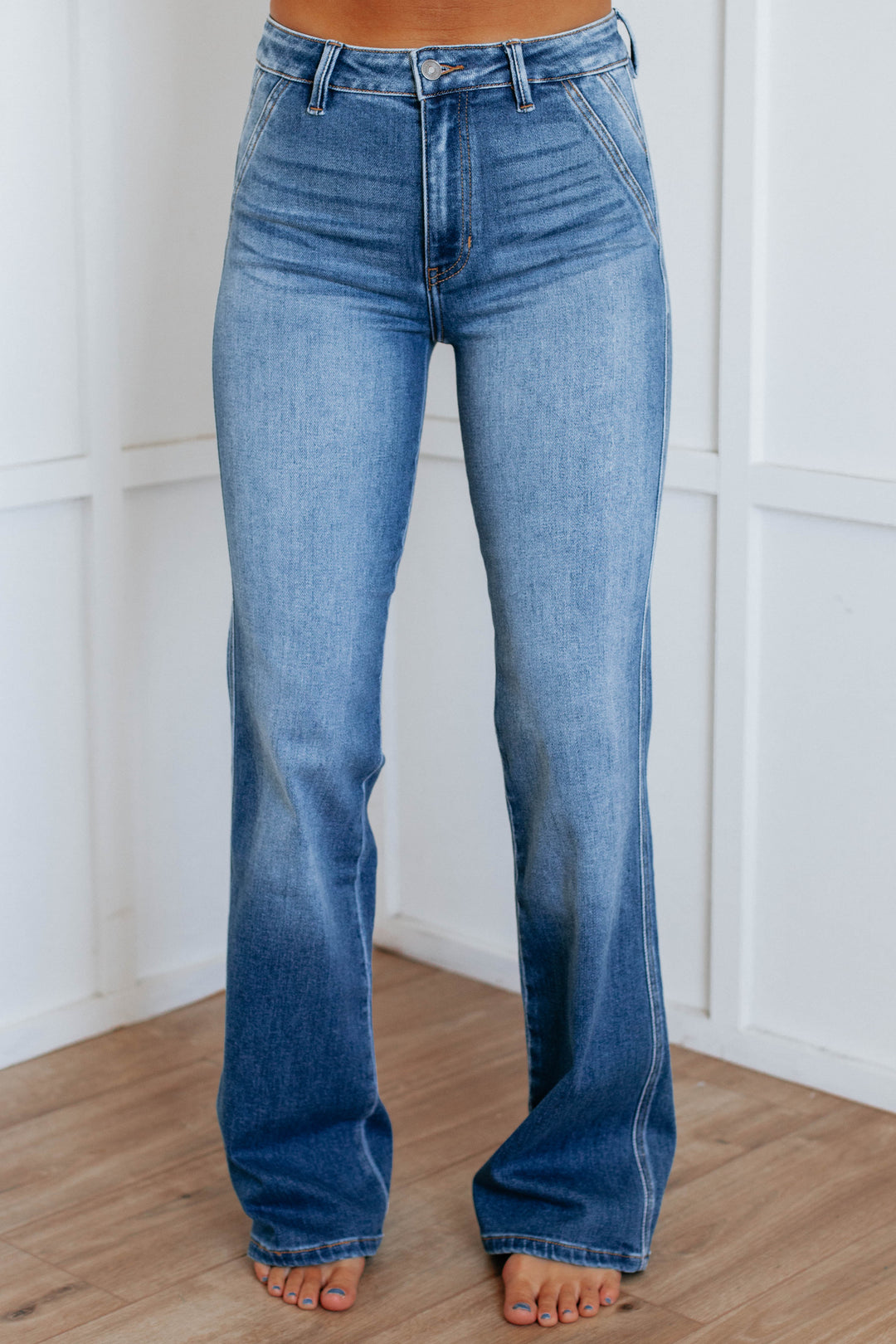 Emmett KanCan Slim Flare Jeans - Medium Wash