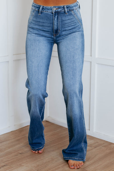 Emmett KanCan Slim Flare Jeans - Medium Wash