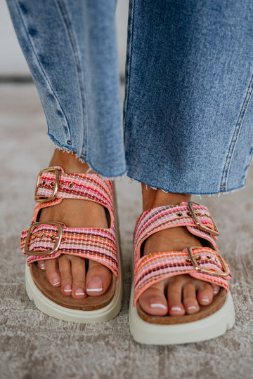 Envied Attitude Sandals - Baby Pink Mix