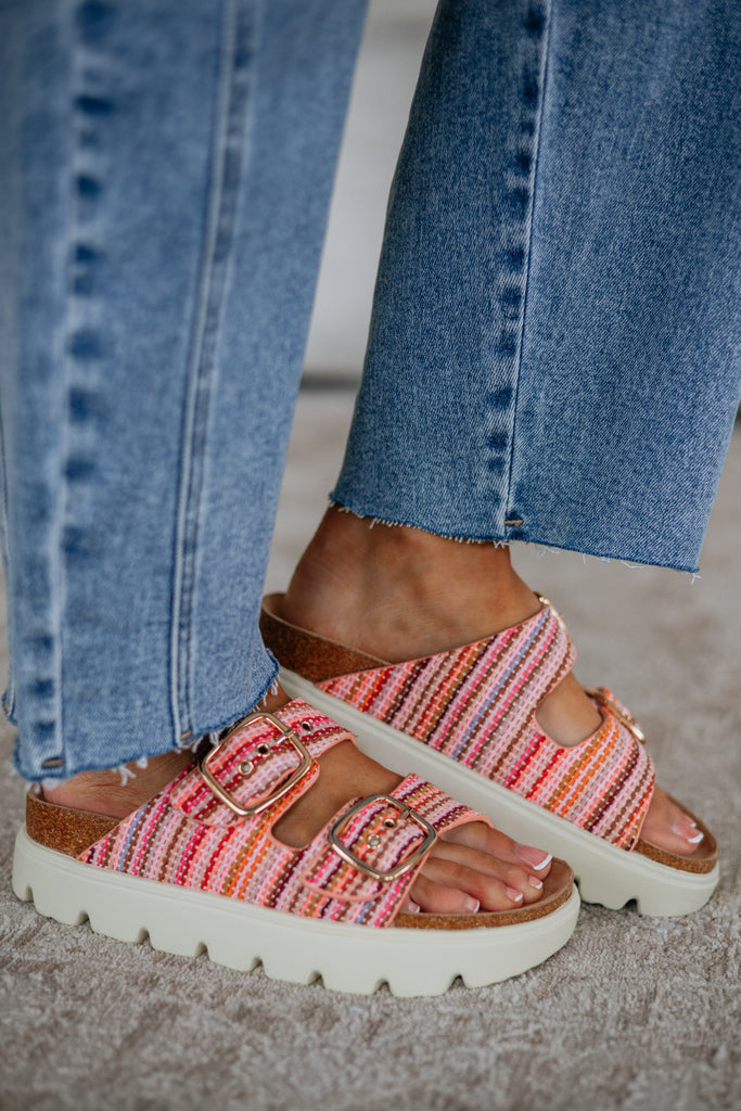 Envied Attitude Sandals - Baby Pink Mix