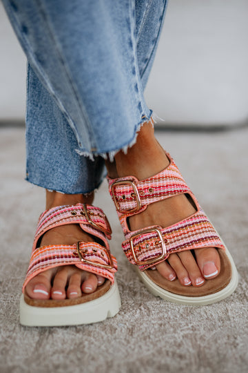 Envied Attitude Sandals - Baby Pink Mix