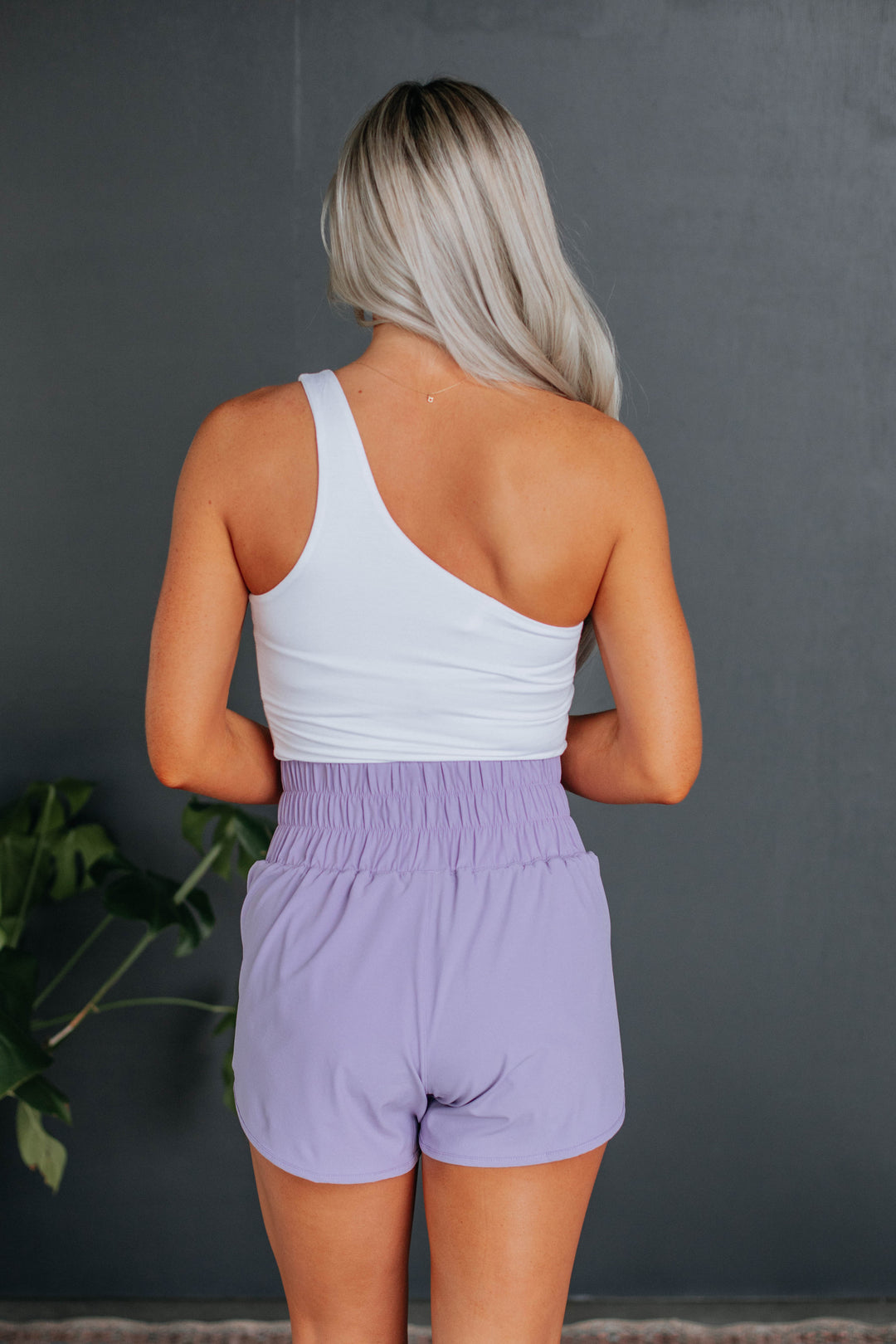 Erina Athleisure Shorts - Lavender