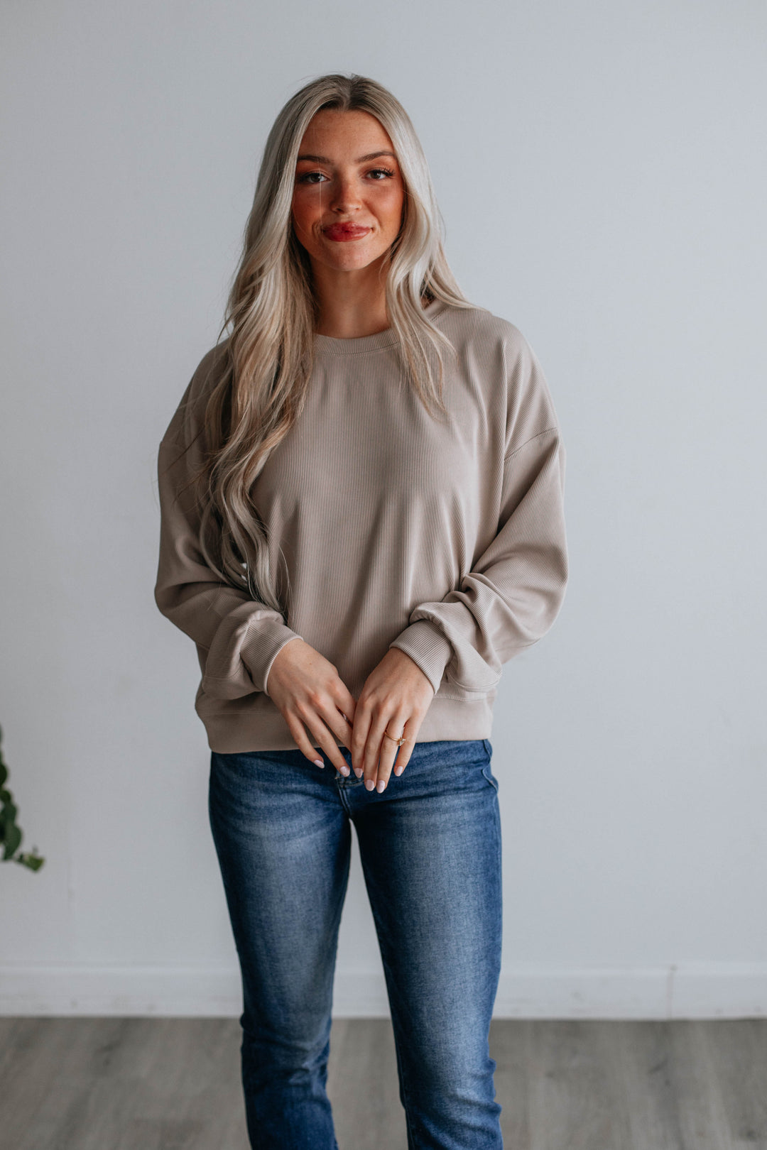Evalynne Ribbed Top - Shell