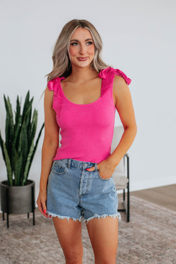 All In Good Time Tank - Fuchsia
