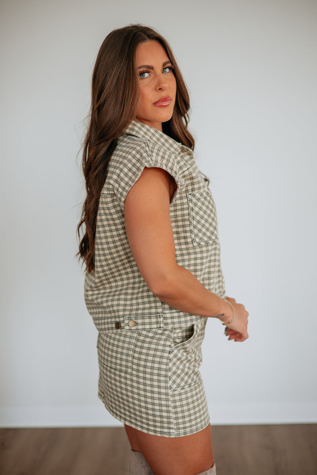 Karlyn Checkered Skirt