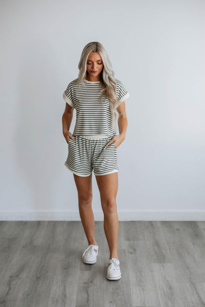 Fawn Striped Shorts