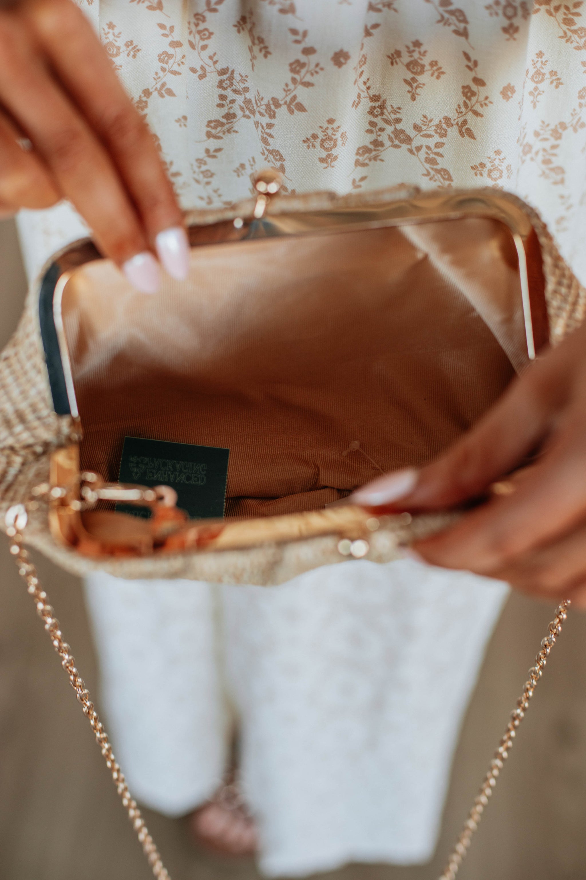 Fayette Clutch Bag - Natural