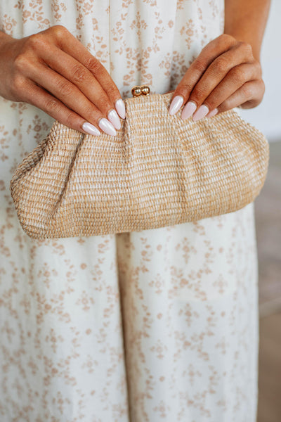 Fayette Clutch Bag - Natural