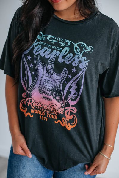 Fearless Graphic Tee - Vintage Black