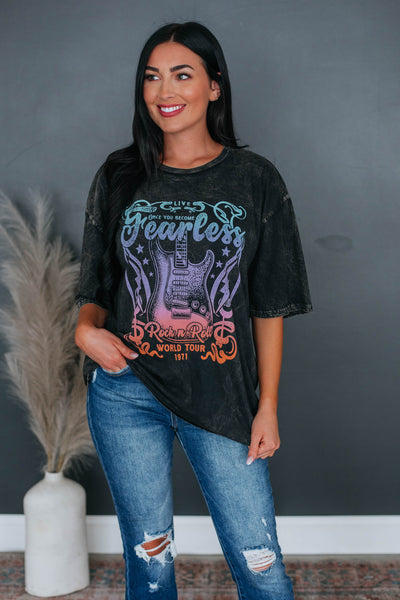 Fearless Graphic Tee - Vintage Black