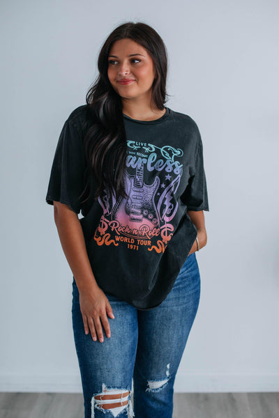 Fearless Graphic Tee - Vintage Black